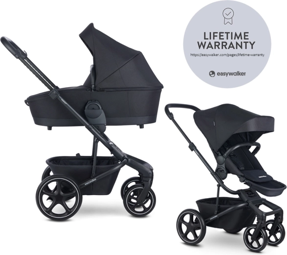EASYWALKER συνδυαστικό καρότσι Harvey⁵ 2σε1 LITE RWS – Μαύρο Midnight
