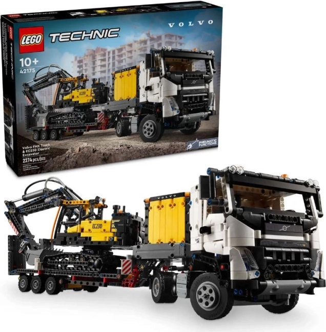 Lego Technic φορτηγό Volvo FMX και ηλεκτρικός εκσκαφέας EC230