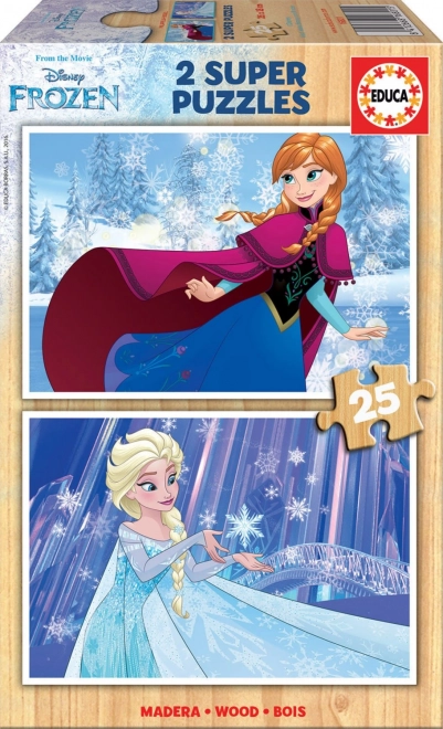 Ξύλινο παζλ FROZEN 2 × 25 κομμάτια EDUCA