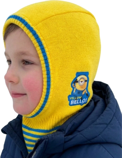 Παιδική χειμερινή κουκούλα Minions κίτρινη