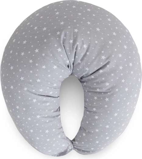 Ceba baby μαξιλάρι θηλασμού Huggy basic grey stars 150 × 60 × 37 cm