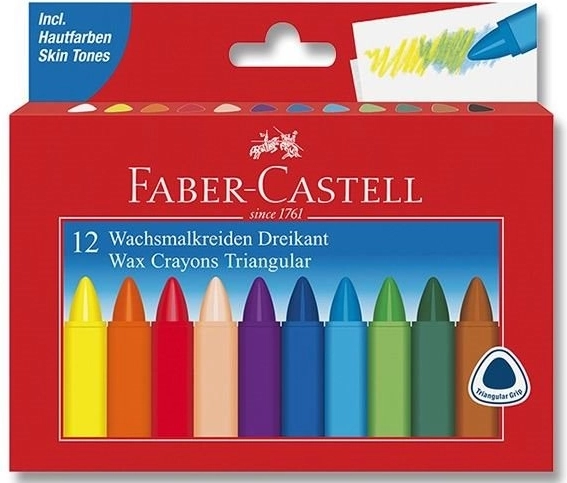 Κηρομπογιές τριγωνικές 12 τεμ. FABER-CASTELL