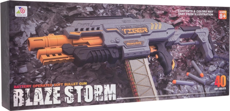 Ημιαυτόματο πιστόλι BLAZE STORM για αφρώδη βελάκια – γκρι
