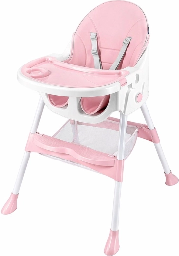Καρεκλάκι φαγητού Baby Mix Nora, ροζ dusty pink