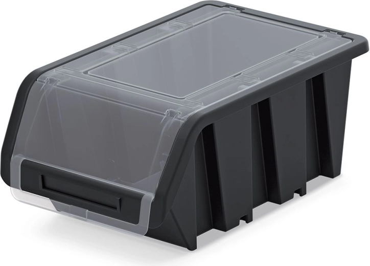 Πλαστικό κλειστό αποθηκευτικό κουτί TRUCK PLUS 195 × 120 × 90 mm, μαύρο