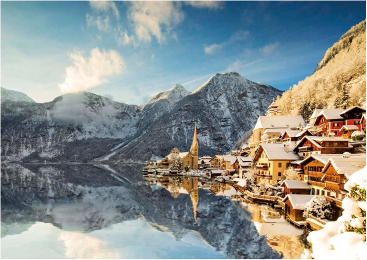 Educa Παζλ Χειμώνας στο Hallstatt 1500 κομμάτια