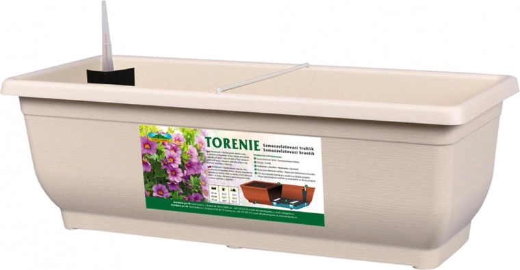 Αυτοποτιζόμενη ζαρντινιέρα Torenie Modern 50 cm ανοιχτό καφέ