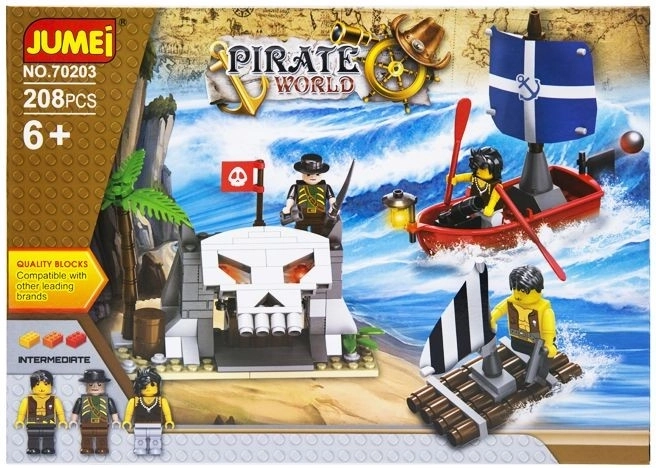 Κατασκευαστικό σετ Jumei Pirate world πειρατές 208 τεμάχια (30 × 21 cm) - 1 τεμάχιο