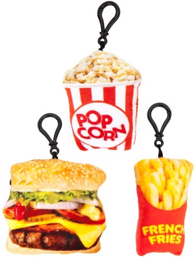 Λούτρινο μπρελόκ fast food με κλιπ 10 cm - 1 τεμάχιο