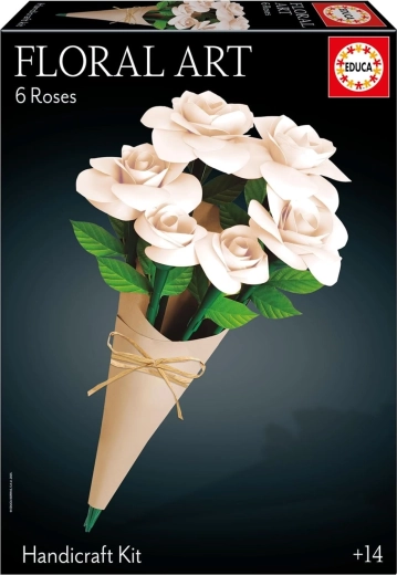 Educa 3D puzzle Floral Art – λευκά τριαντάφυλλα