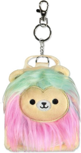 Squishmallows λούτρινο μίνι σακιδιάκι και μπρελόκ Λιοντάρι Leonaro - 1 τεμάχιο
