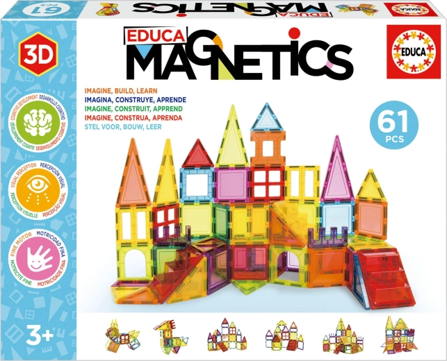 Μαγνητικό σετ κατασκευών Educa Magnetics 61 τεμαχίων