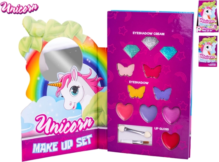 Παιδική παλέτα μακιγιάζ Unicorn με σκιές, γκλίτερ και lip gloss