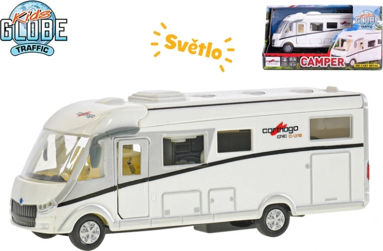 Kids Globe Traffic τροχόσπιτο CARTHAGO 16 cm με φωτισμό και μηχανισμό οπισθοδρόμησης