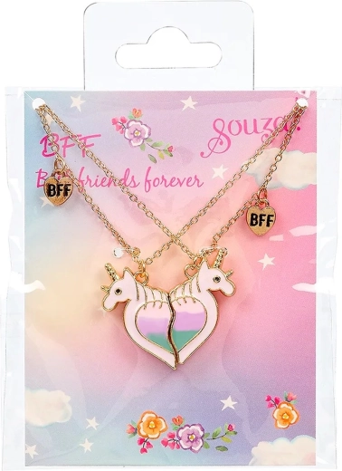 Souza! Σετ δώρου BFF Unicorn με κολιέ μονόκερου - 2 τεμάχια