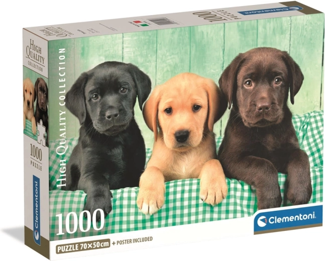 Παζλ 1000 Clementoni – τρία λαμπραντόρ HQC