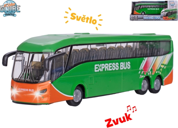 Kids Globe Traffic αστικό λεωφορείο με μηχανισμό pull-back και φωτεινά & ηχητικά εφέ