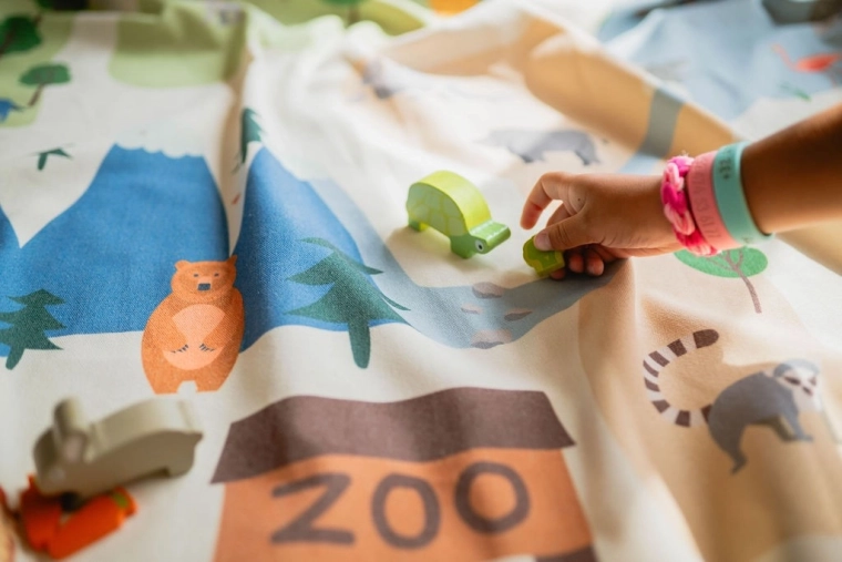 Μεγάλη επιφάνεια παιχνιδιού με θέμα ZOO