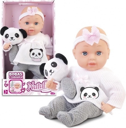 Κούκλα NATALIA μωράκι 33 cm με παιχνιδάκι