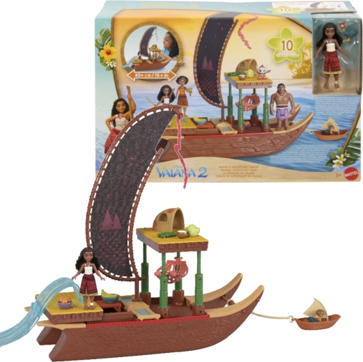 Σετ φιγούρας και αξεσουάρ Disney VAJANA 2 Adventure Canoe, 10 τεμάχια