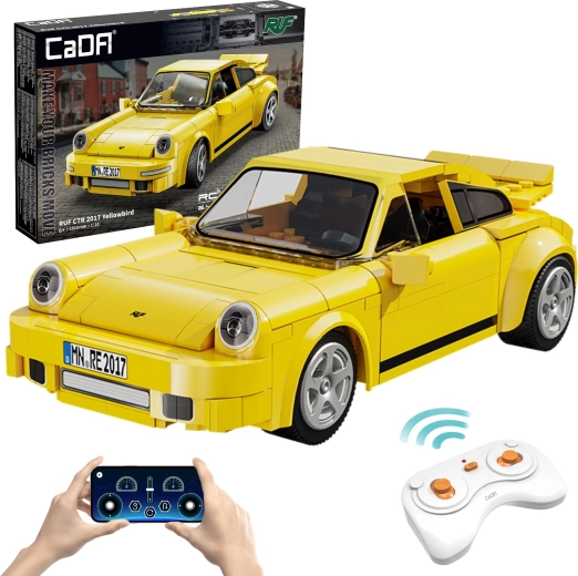 Σετ κατασκευής CaDA RUF CTR 2017 Yellowbird τηλεκατευθυνόμενο αυτοκίνητο 1:20, 222 κομμάτια