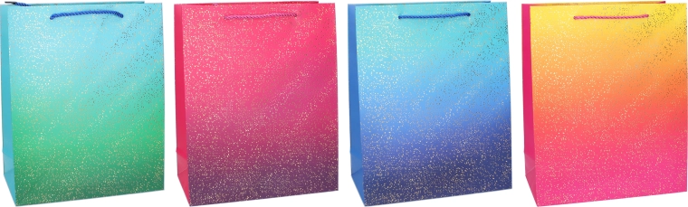 Δωροσακούλα M 26 × 32 × 10 cm – για όλο τον χρόνο, πολύχρωμες διαβαθμίσεις