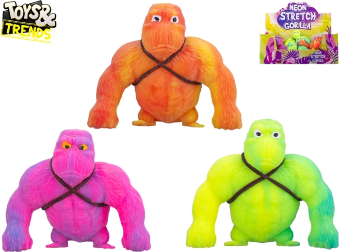 Σούπερ ελαστικός πολύχρωμος γορίλας 10 εκ. Toys&Trends