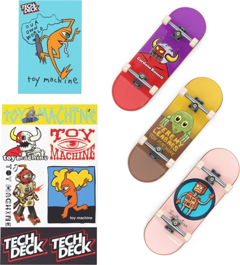 Τρία fingerboard Toy Machine στη συσκευασία