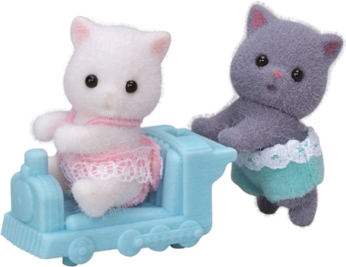 Sylvanian Families περσικά γατάκια – δίδυμα με τρενάκι