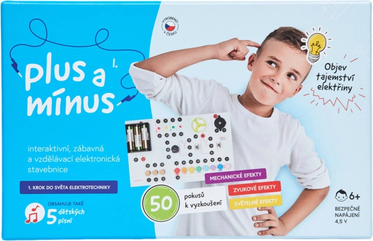 Plus a mínus παιδικό ηλεκτρονικό κιτ κατασκευών – 50 πειράματα (CZ)