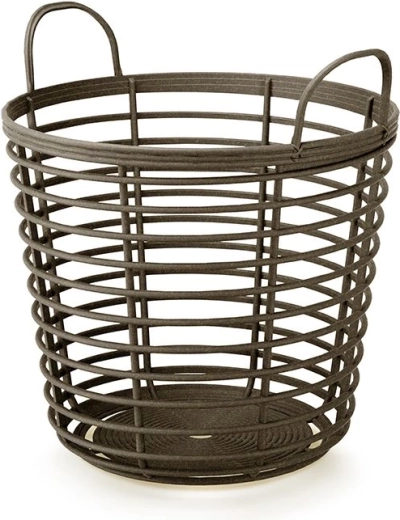 Καλάθι με χερούλια Zanzi Basket Eco Wood 43 cm – χρώμα καφές