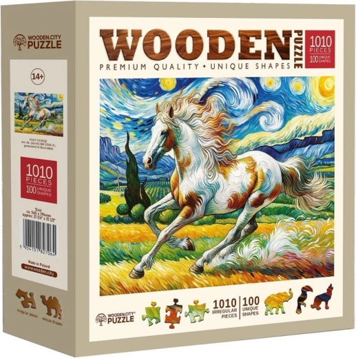Ξύλινο παζλ WOODEN CITY Γρήγορο άλογο (1010 κομμάτια)