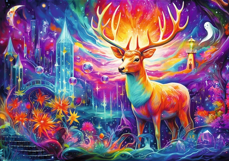 Παζλ 1000 κομματιών – μυστικιστικό ελάφι DreamScapes
