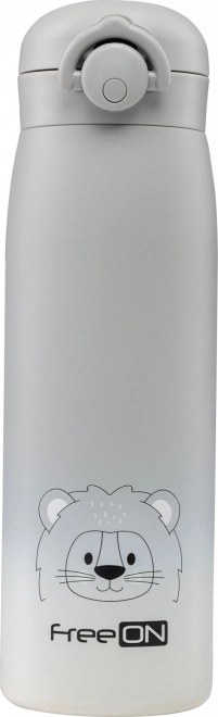 Παιδικό ανοξείδωτο θερμός FreeON 480 ml - Γκρι