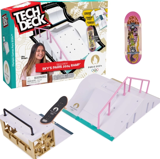 Tech Deck fingerboard ράμπα SKY BROWN Paris 2024 με σανίδα