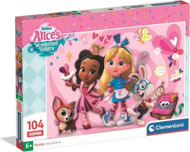 Παιδικό παζλ 104 κομματιών Clementoni Disney Alice's Wonderland Bakery
