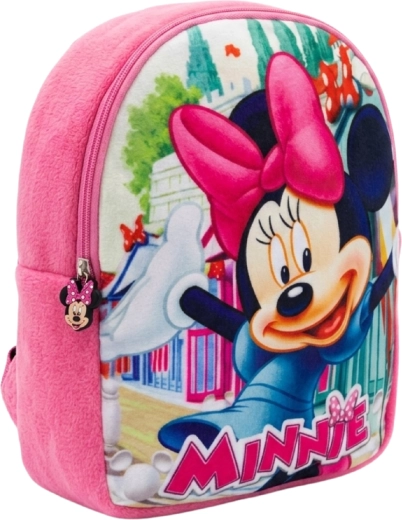 Λούτρινο παιδικό σακίδιο Minnie Mouse ροζ