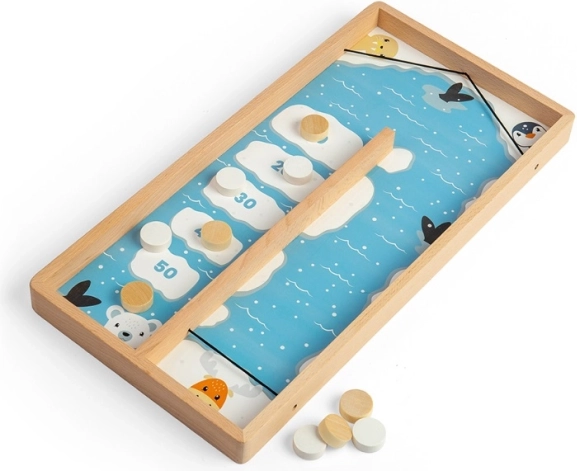 Bigjigs Toys ξύλινο επιτραπέζιο παιχνίδι με δίσκους στον πάγο