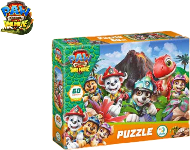 Παζλ Paw Patrol (Τλαπκόβα πατρόλα): Dino ταινία, 60 κομμάτια (32 × 23 cm)