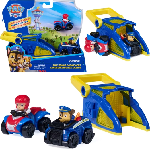 Paw Patrol Pup Squad πίστα εκτόξευσης Chase με οχήματα