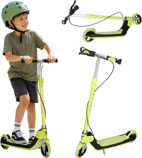Trike Fix παιδικό πτυσσόμενο πατίνι με LED ρόδες, νέον πράσινο