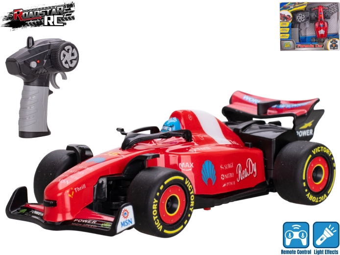 RC φόρμουλα Roadstar με φώτα 2,4 GHz κόκκινη 13,5 cm