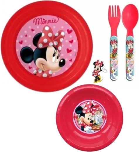 Πλαστικό σετ φαγητού Minnie (3 τεμ.) Eli