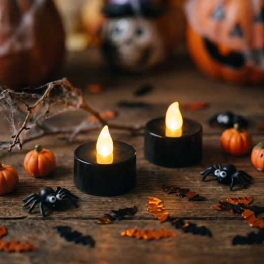 Halloween LED ρεσώ, μαύρα, 2 τεμ.