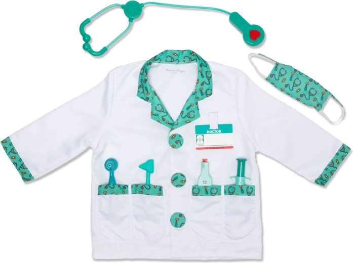 Παιδική στολή γιατρού Melissa & Doug με αξεσουάρ (8 τεμάχια)