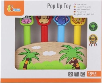 Ξύλινο παιχνίδι pop-up εκτόξευσης με ζωάκια