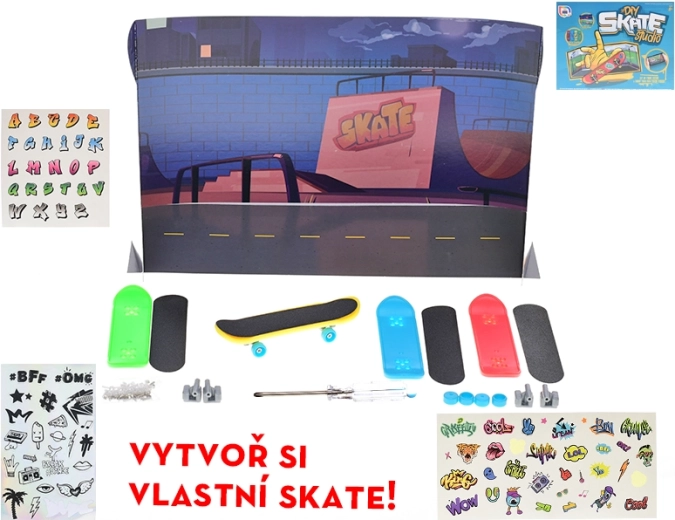 Δημιουργικό σετ για fingerboard 9,5 cm – συναρμολόγηση και διακόσμηση, 4 σανίδες