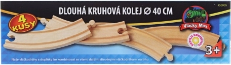 Vláčky Max μακριά καμπύλη ράγα - 4 τεμ.