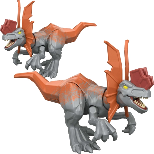 Mattel Jurassic World Mayhem Mix-Ups φιγούρα διλοφόσαυρος 2 σε 1