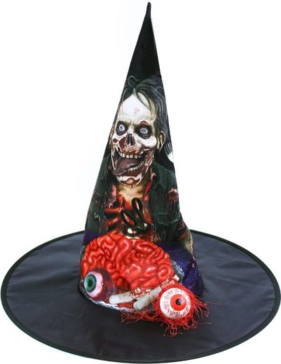 Αποκριάτικο καπέλο για Halloween με εγκέφαλο και μάτι